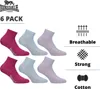 Lonsdale 6 Paar Quarter Socken Knöchelhöhe  Baumwolle Produktbild-Vorschau 3