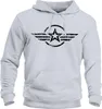 Hoodie Herren Airforce Symbol Stern Army Military Aufdruck Produktbild-Vorschau 2