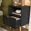 Set di due comodini "Nand", con 1 cassetto e 1 vano aperto, Anteprima dell’immagine prodotto 6