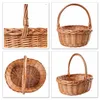 A collage of four images showing different views of a woven basket. Produktbild-Vorschau