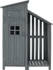 Gartenschrank Gerätehaus Geräteschuppen Holz, 124x46x174 Produktbild-Vorschau 6