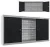 vidaXL Wand-Werkzeugschrank Industrie-Stil Metall Grau und Produktbild-Vorschau 8