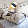 A bedroom scene featuring a bed with integrated lighting and charging features. Náhľad obrázku produktu