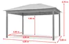 TOOLPORT Gazebo da Giardino 3x3 m con telo impermeabile da Anteprima dell’immagine prodotto 3