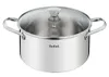 A stainless steel pot with a glass lid, shown from a slightly elevated front-facing angle on a white background. Náhled obrázku produktu