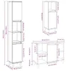 vidaXL 3-tlg. Badmöbel-Set Betongrau Holzwerkstoff Produktbild-Vorschau 7