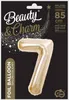 Pallone in foil, numero 7, oro, champagne, 85 cm Anteprima dell’immagine prodotto 3