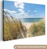 MuchoWow® - Leinwandbilder - Düne - Gras - Meer - Strand, Produktbild-Vorschau 1