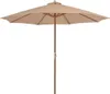 vidaXL Sonnenschirm mit Holz-Mast 300 cm Taupe Produktbild-Vorschau 7