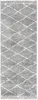 Hochflor Teppich Laufer 80 x 300 Silber Diamantmuster , Produktbild-Vorschau 4
