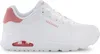 A white Skechers sneaker with pink accents is shown from the side against a white background. Produktbild-Vorschau