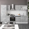 Küchenzeile Vicco R-Line Beton/Weiß 300 cm , AP Eiche, Produktbild-Vorschau 5