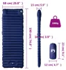 vidaXL Samonafukovacia podložka na spanie s vankúšom Navy Náhľad obrázku produktu 7