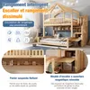 Kinder-Etagenbett 90x200 + 140x200 cm im Haus-Design mit Produktbild-Vorschau 5