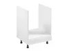 A white kitchen cabinet base unit with legs, shown from a front-diagonal angle against a white background. Produktbild-Vorschau