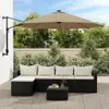 vidaXL Housse de rechange pour parasol Taupe 300 cm Voir les images du produit 12