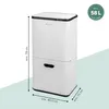 Poubelle eluno, capacité de 58 litres, poubelle à 3 Voir les images du produit 7