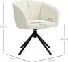 HOMCOM kreslo, lounge kreslo s podrúčkami, otočné o 360°, Náhľad obrázku produktu 3