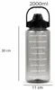 Sportflasche Wasserflasche Trinkflasche Flasche XXL 2000 ml Produktbild-Vorschau 3