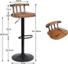 A diagram of a bar stool with dimensions labeled. Podgląd zdjęcia produktu