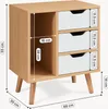 Szafka nocna „Bordkak” z 3 szufladami i 1 półką 55 x 48 x Podgląd zdjęcia produktu 6