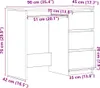 vidaXL vidaXL-bureau-90x45x76-cm-panneau de Voir les images du produit 9