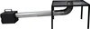 A black smoking chamber with a silver pipe attached to a metal table. Produktbild-Vorschau