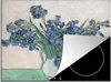 KitchenYeah© Herdabdeckplatte Vase mit Schwertlilien - Produktbild-Vorschau 1