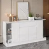 Merax Hochglanz Sideboard mit 2 Glasvitrinen, Kommode mit Produktbild-Vorschau 5