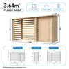 TIMBELA M205 - Casetta da giardino in legno con porta legna Anteprima dell’immagine prodotto 5