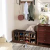 VASAGLE Schuhbank, Sitzbank, 10 Fächer, Länge 104 cm, Braun Produktbild-Vorschau 11