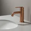 A close-up shot of a copper-colored faucet on a countertop next to a sink. Náhled obrázku produktu