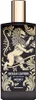 A black perfume bottle with gold accents and a lion illustration. Anteprima dell’immagine prodotto