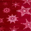 Koc świąteczny 160x200 cm narzuta śnieżynki czerwony Boże Podgląd zdjęcia produktu 15
