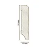 Aussenwinkel Für MDF Sockelleisten 10 x 58 x 400 mm Weiß Produktbild-Vorschau 2