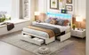 Polsterbett 160x200cm mit USB und Steckdosen, Jugendbett Produktbild-Vorschau 17