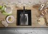 PRIMAGRAN Spülbecken Schwarz Metallic 43x50cm, Granitspüle Produktbild-Vorschau 7