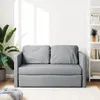 The Living Store Bodensofa mit Schlaffunktion Hellgrau Produktbild-Vorschau 4