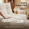 Chenille Bodensessel Beige, 1-Sitzer Loungesessel für Produktbild-Vorschau 5