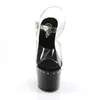 ADORE-708LS Damen Sandale von Pleaser, Transparent Schwarz Produktbild-Vorschau 2