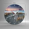 Wanduhr - Rund - Glasuhr - Strand Sand Spaziergang - Produktbild-Vorschau 3