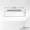 Briloner LED Deckenlampe Stoffschirm Ø38x10,5 cm Rund 24W Produktbild-Vorschau 9