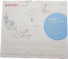 The back of a product box for a Beurer medical inhaler, showing the product and its features. Produktbild-Vorschau