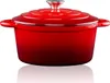 Alpina Poêle à braiser en fonte émaillée rouge Ø24 cm, 3,8 Voir les images du produit 4