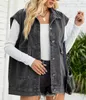 ASKSA Gilet en jean sans manches pour femmes Veste en jean Voir les images du produit 4