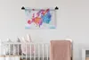 MuchoWow® Wandteppich Wandbehang Karte - Aquarell 60x40 cm Produktbild-Vorschau 2