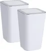 WENKO 2er Set Schwing Deckel Müll Eimer 6 L Abfall Kosmetik Produktbild-Vorschau 1
