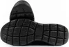 The soles of two black Skechers shoes are shown against a white background. Voir les images du produit