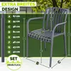 Lot de 2 chaises de jardin tillvex® empilables et Voir les images du produit 2