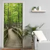 Türtapete selbstklebend | 200 x 90 cm Wald Holzweg, Natur | Produktbild-Vorschau 1